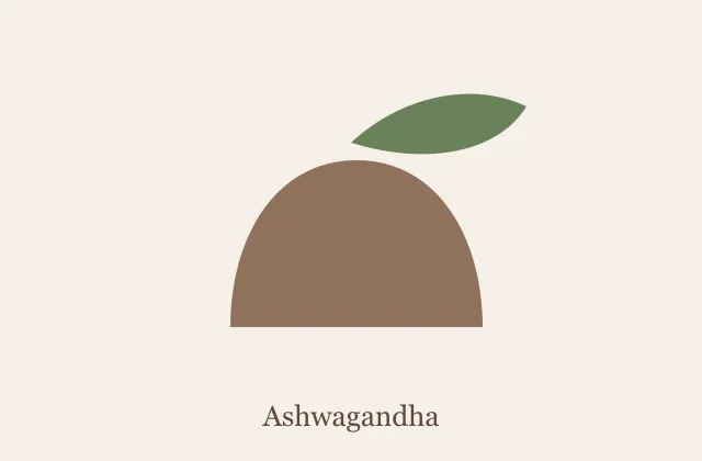 Photorealistic ashwagandha root extract powder with whole and sliced roots