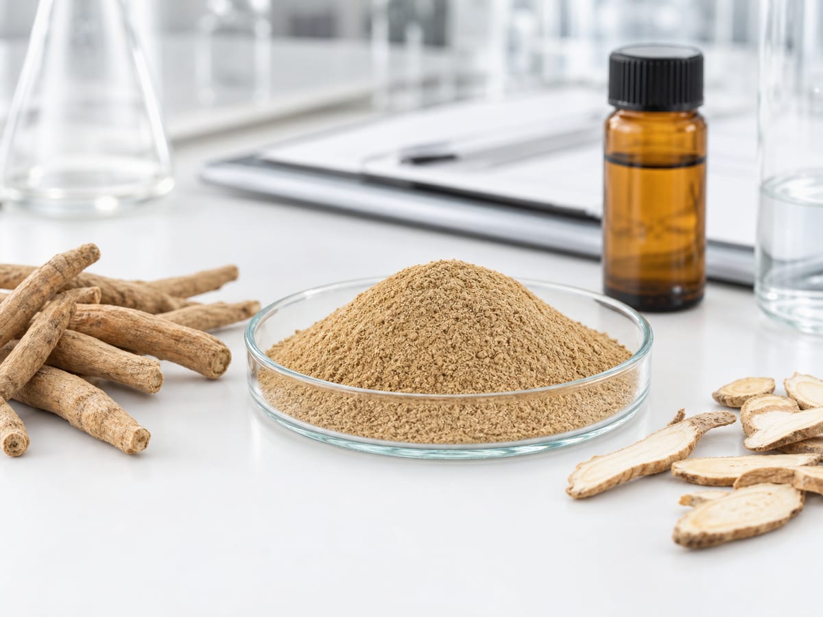 Ashwagandha extract powder and root material for supplier review