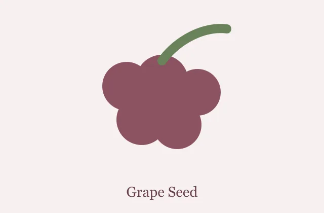 Photorealistic grape seed extract powder with grapes and grape seeds