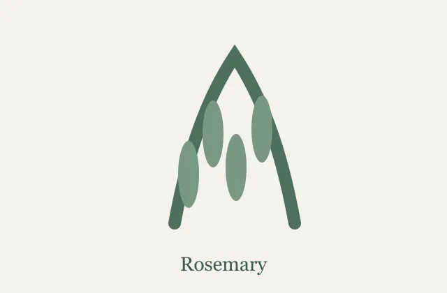 Photorealistic rosemary extract powder with rosemary leaves and stems